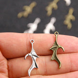 30pcs 13*31mm 2 Bat Charms Animal Pendants Vintage DIY Jewelry Making Findings