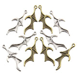30pcs 13*31mm 2 Bat Charms Animal Pendants Vintage DIY Jewelry Making Findings