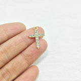6pcs Cross Rhinestone Coin Zinc Alloy jewelry DIY