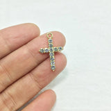 6pcs Cross Rhinestone Coin Zinc Alloy jewelry DIY
