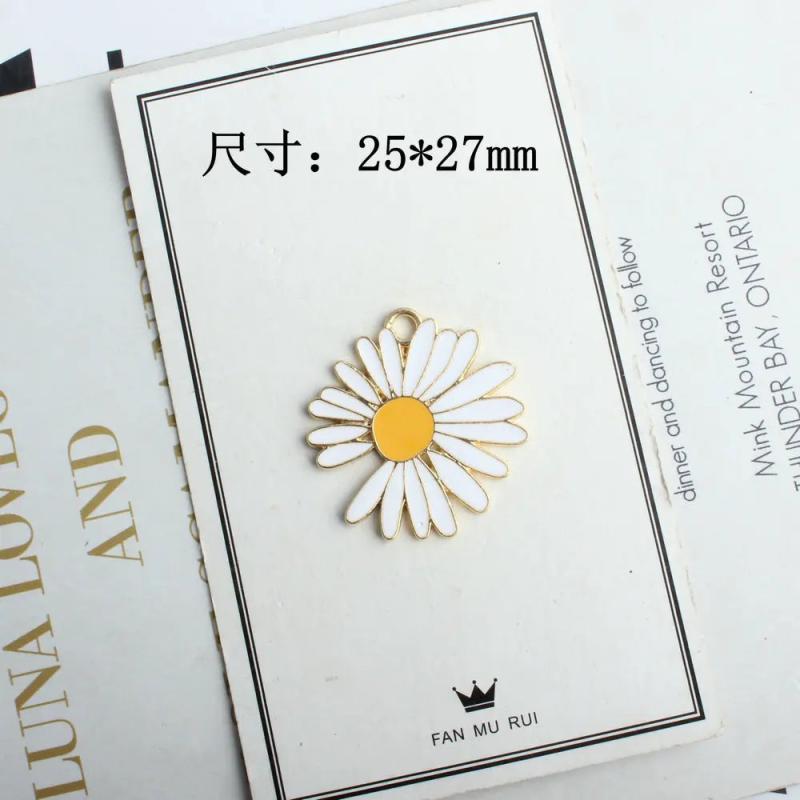 10pcs/lot Daisy Flower Charms For Jewelry Diy