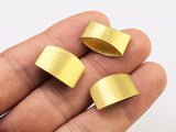 20pcs Raw Brass Oval Tubes 19x12.8mm DIY Jewelry Supplies