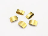 20pcs Raw Brass Oval Tubes 19x12.8mm DIY Jewelry Supplies