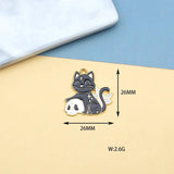 10pcs Alloy Charm Skull Cat Snake Earring Pendants DIY Keychain Pendant