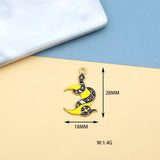 10pcs Alloy Charm Skull Cat Snake Earring Pendants DIY Keychain Pendant