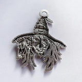 6pcs Halloween Witch Charms Tibetan Silver Pendant for DIY Crafts