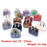 Crystal Mini Handbag Pendant for Women Necklace Bracelet