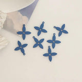 10 PCS 22x25mm Alloy Spray Paint Flowers Charms Pendant DIY Accessories