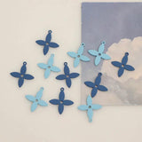 10 PCS 22x25mm Alloy Spray Paint Flowers Charms Pendant DIY Accessories
