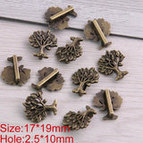 30pcs Antique Bronze Tree Wheel Spacers for 10mm Leather