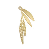 2pcs 91mm Wire Drawing Leaves Embossed Charms Pendant for DIY Necklace Earring