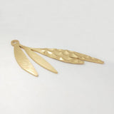 2pcs 91mm Wire Drawing Leaves Embossed Charms Pendant for DIY Necklace Earring