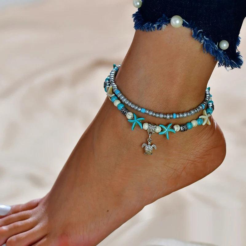 Bohemian Beach Seed Beads Anklet Bracelet Holiday Jewelry