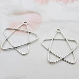 Alloy Pentagram Charms Earring DIY Charms 10pcs