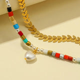 Stylish Rice Bead Bracelet Anklet for Women Stainless Steel Holiday Gift