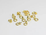10pcs Peg Bails, 3mm Hole, Pearls Beads Caps, Real plated, Jewelry Making