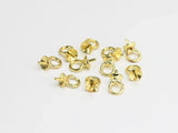 10pcs Peg Bails, 3mm Hole, Pearls Beads Caps, Real plated, Jewelry Making