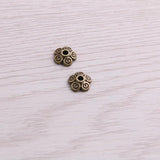 200pcs 3*8*8mm Two Receptacle Hollow MINI Flower Charms For Jewelry Making