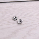 200pcs 3*8*8mm Two Receptacle Hollow MINI Flower Charms For Jewelry Making