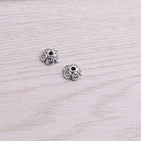 200pcs 3*8*8mm Two Receptacle Hollow MINI Flower Charms For Jewelry Making