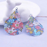 12pcs BB5131 Peacock Feather Charms 30*45mm DIY Earring Pendant