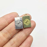 20pcs 10*18mm Eye Rectangle Coin Necklace Bracelet DIY Jewelry 2 colors