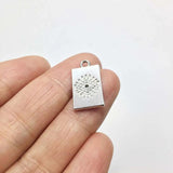 20pcs 10*18mm Eye Rectangle Coin Necklace Bracelet DIY Jewelry 2 colors