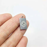 20pcs 10*18mm Eye Rectangle Coin Necklace Bracelet DIY Jewelry 2 colors