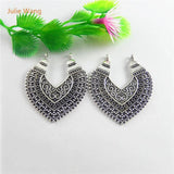 10PCS Antique Silver Heart-Shaped Pendants for Jewelry Making