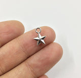 20pcs 8mm Star Zinc Alloy DIY Jewelry 2 colors