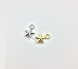 20pcs 8mm Star Zinc Alloy DIY Jewelry 2 colors
