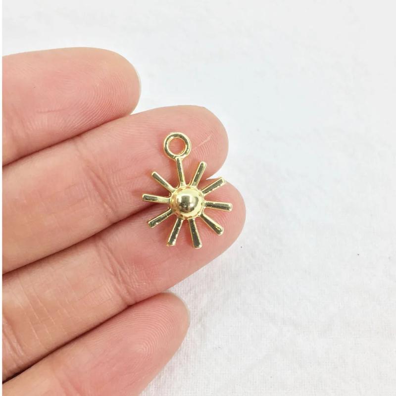 20pcs 14mm Sun Zinc Alloy Charms DIY Jewelry 2 Colors