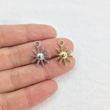 20pcs 14mm Sun Zinc Alloy Charms DIY Jewelry 2 Colors
