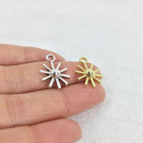 20pcs 14mm Sun Zinc Alloy Charms DIY Jewelry 2 Colors