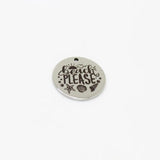 8Pcs 22mm Stainless Steel Beach Disc Charm Pendant
