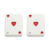 10pcs Resin Playing Card Charm for DIY Jewelry Making