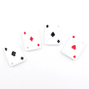 10pcs Resin Playing Card Charm for DIY Jewelry Making