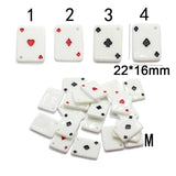 10pcs Resin Playing Card Charm for DIY Jewelry Making