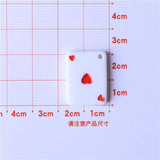 10pcs Resin Playing Card Charm for DIY Jewelry Making