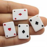 10pcs Resin Playing Card Charm for DIY Jewelry Making