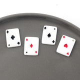 10pcs Resin Playing Card Charm for DIY Jewelry Making