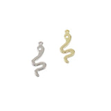 20pcs 15mm High Brass Snake Jewelry DIY in 2 Colors
