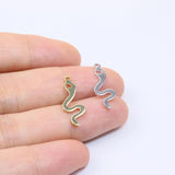 20pcs 15mm High Brass Snake Jewelry DIY in 2 Colors