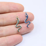 20pcs 15mm High Brass Snake Jewelry DIY in 2 Colors