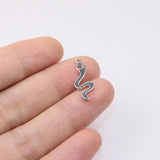 20pcs 15mm High Brass Snake Jewelry DIY in 2 Colors
