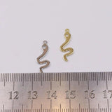 20pcs 15mm High Brass Snake Jewelry DIY in 2 Colors