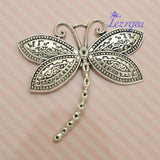 5pcs Dragonfly Charms, Antique Silver Plated DIY Jewelry Supplies