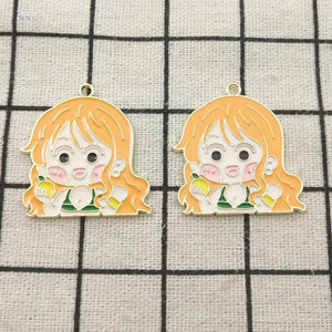 10pcs Enamel Cartoon Charm Jewelry Accessories DIY Finding