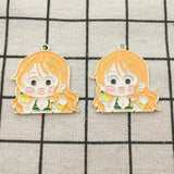 10pcs Enamel Cartoon Charm Jewelry Accessories DIY Finding
