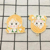 10pcs Enamel Cartoon Charm Jewelry Accessories DIY Finding